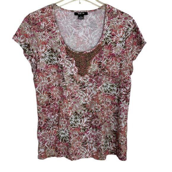 Style & Co Women's Blouse Color Print  Size Large Sku 2370 - Picture 9 of 12